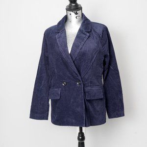 NWT -  Navy Corduroy Double-Breasted Blazer - M